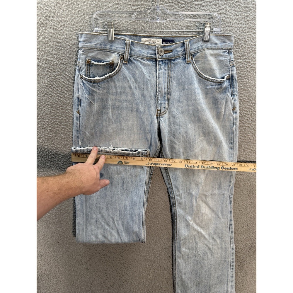 Aeropostale Jeans Mens 32x32 Blue Benton Original Bootcut Distressed Preppy - Picture 6 of 11